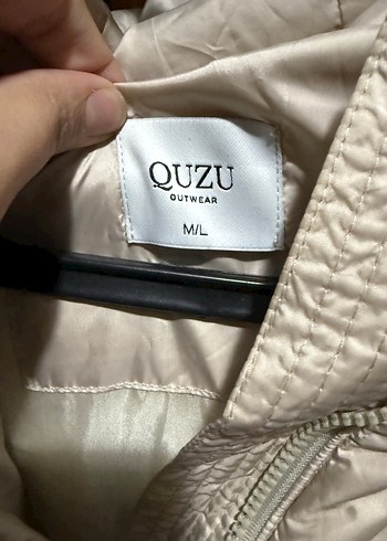 Kadın Beyaz Uzun Fermuarlı Kışlık Mont - Görsel 2