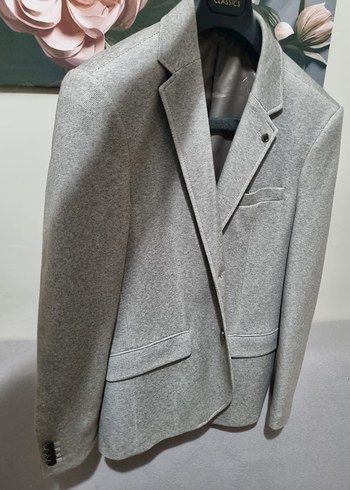 Gri Düz Desenli Erkek Ceketi - Görsel 2