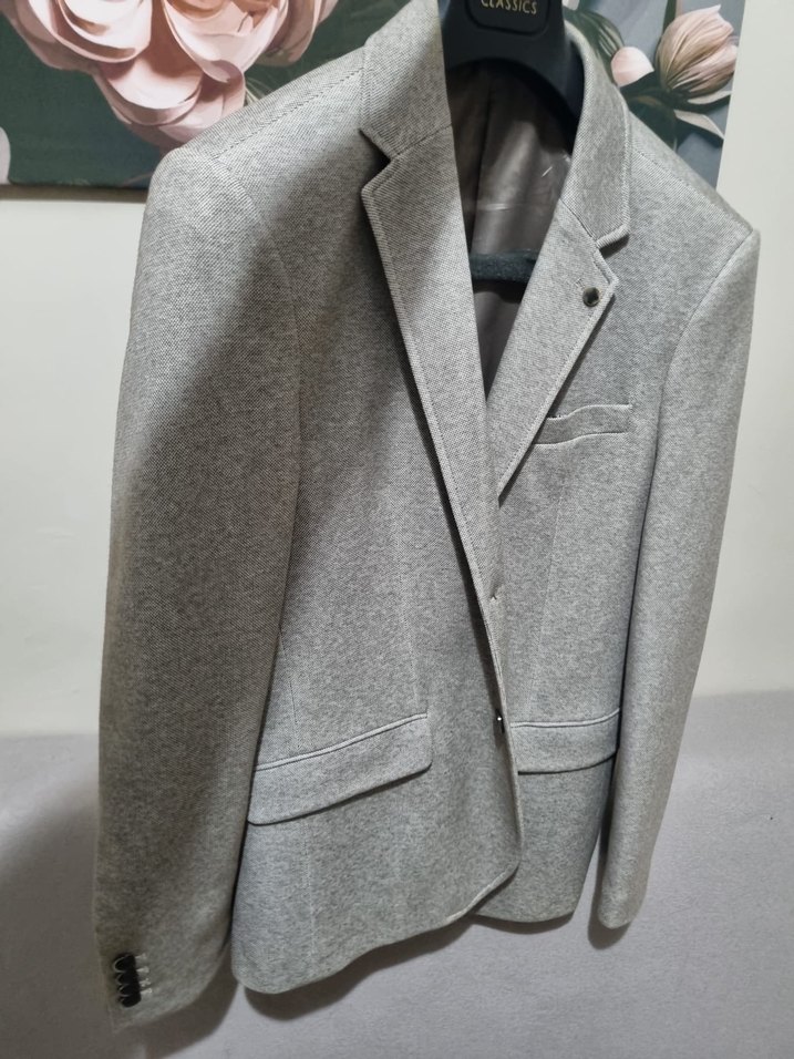 Gri Düz Desenli Erkek Ceketi - Görsel 2