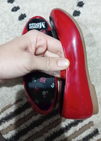 Kız Çocuk Kırmızı Minnie Mouse Babet - Görsel 3