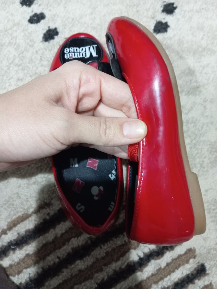 Kız Çocuk Kırmızı Minnie Mouse Babet - Görsel 3