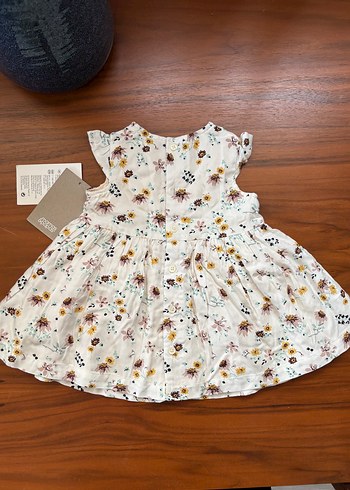 Mamas&papas Kız Çocuk Beyaz Çiçekli Fırfırlı Elbise