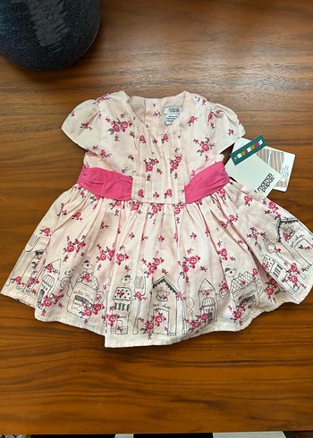 Mamas&Papas Çiçek Desenli Kız Çocuk Elbisesi