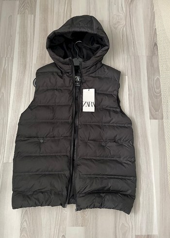 Siyah Kapüşonlu Kadın Şişme Yelek - Görsel 5