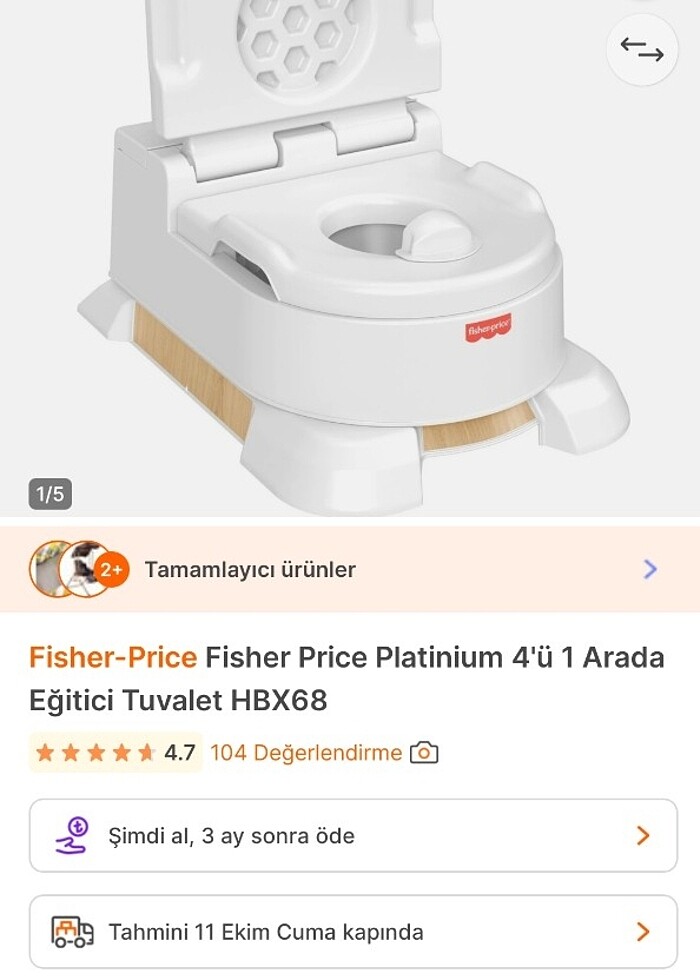 Fisher price lazımlık tuvalet  - Görsel 2