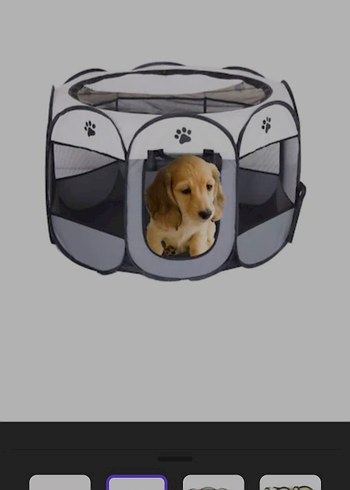 Gri Katlanabilir Evcil Hayvan Oyun Alanı - Görsel 2