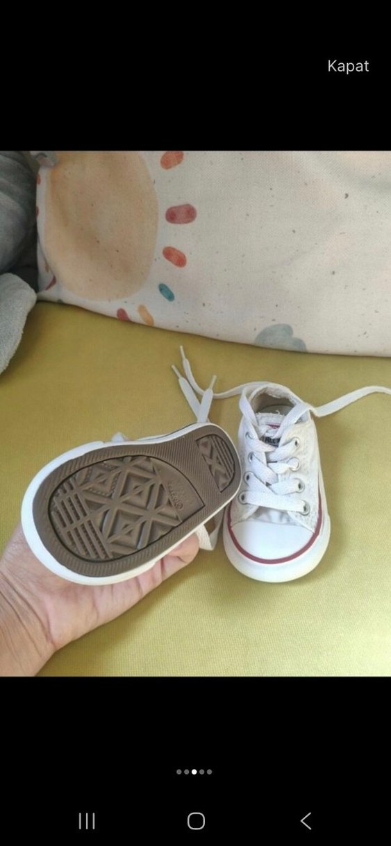 Beyaz converse bebek ayakkabı - Görsel 3