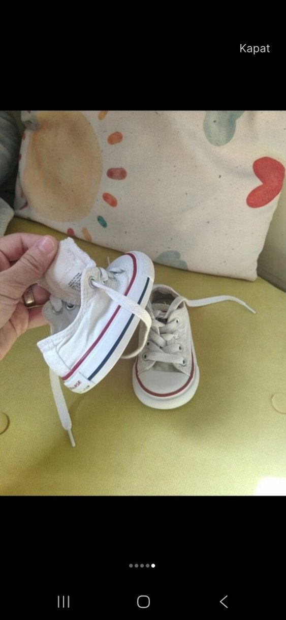 Beyaz converse bebek ayakkabı - Görsel 5