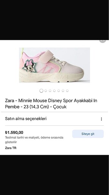 Zara Zara çocuk ayakkabısı