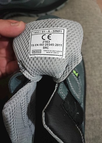 Gri Erkek İş Ayakkabı Velcro Bantlı - Görsel 3