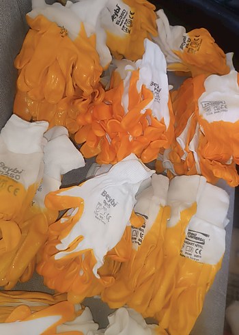 Erkek Sarı Baskılı Moda Eldivenleri - Görsel 3