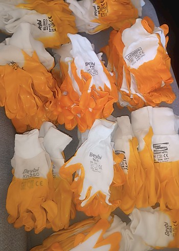 Erkek Sarı Baskılı Moda Eldivenleri - Görsel 4