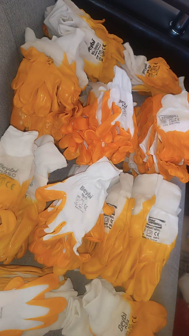 Erkek Sarı Baskılı Moda Eldivenleri - Görsel 3