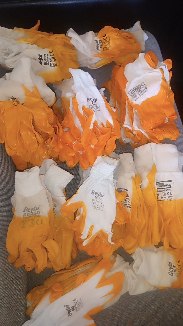 Erkek Sarı Baskılı Moda Eldivenleri - Görsel 4