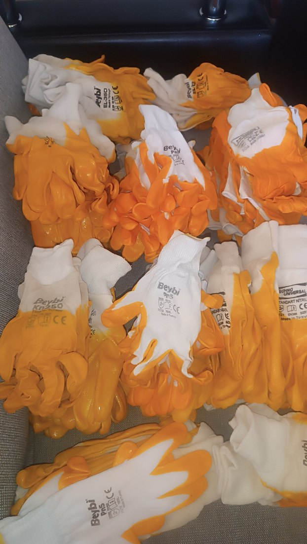 Erkek Sarı Baskılı Moda Eldivenleri - Görsel 2