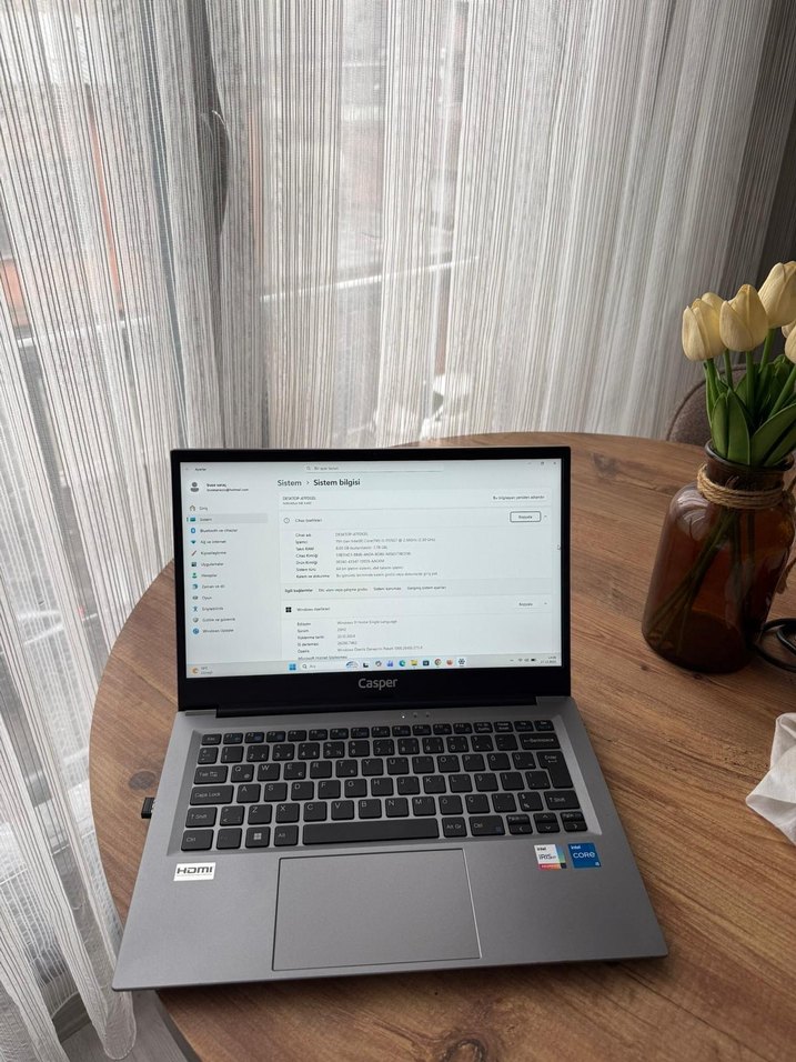 Gri Casper Laptop - Görsel 2