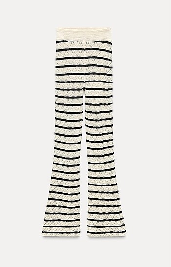 Zara zara çizgili ispanyol paça pantolon