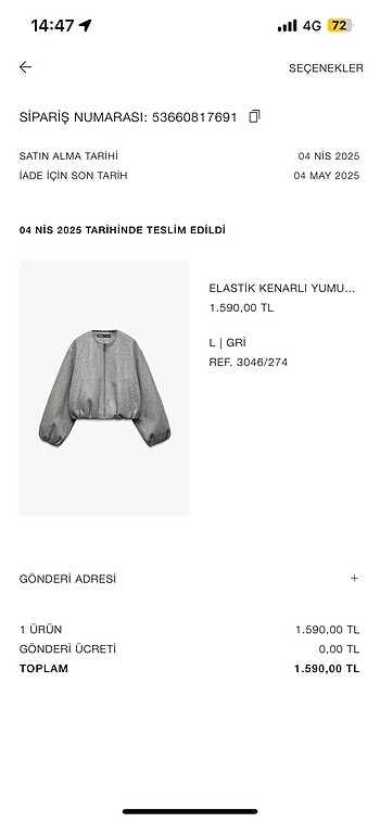 l Beden zara ceket