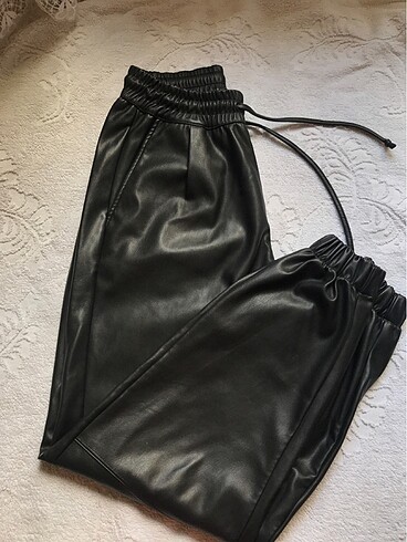 s Beden DERİ JOGGER PANTALON