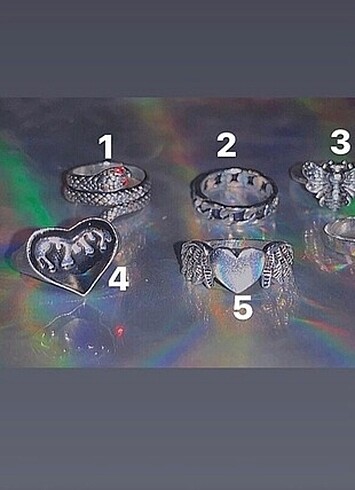 Accessorize 6 adet yüzük seti