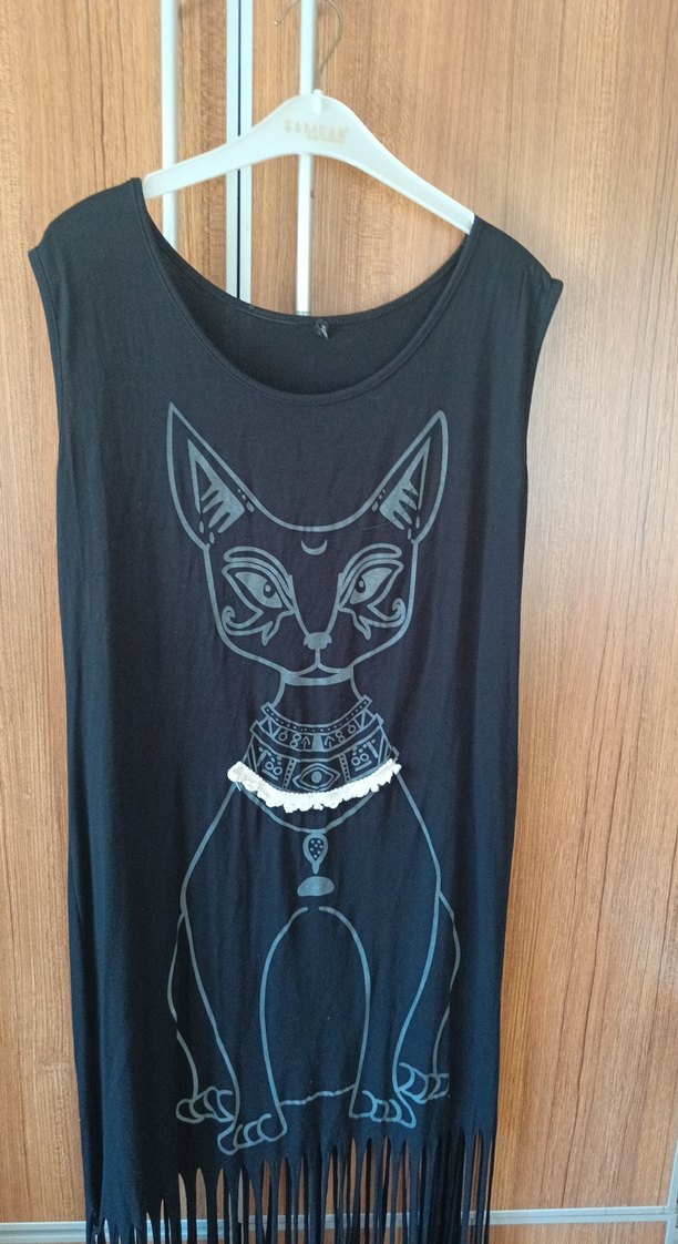 Siyah Gotik Püsküllü Kedi Kıyafeti - Görsel 2