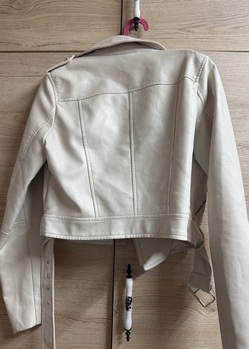 Bej Deri Kadın Ceket - Görsel 3