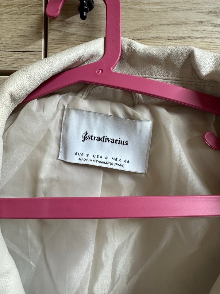 Bej Deri Kadın Ceket - Görsel 2