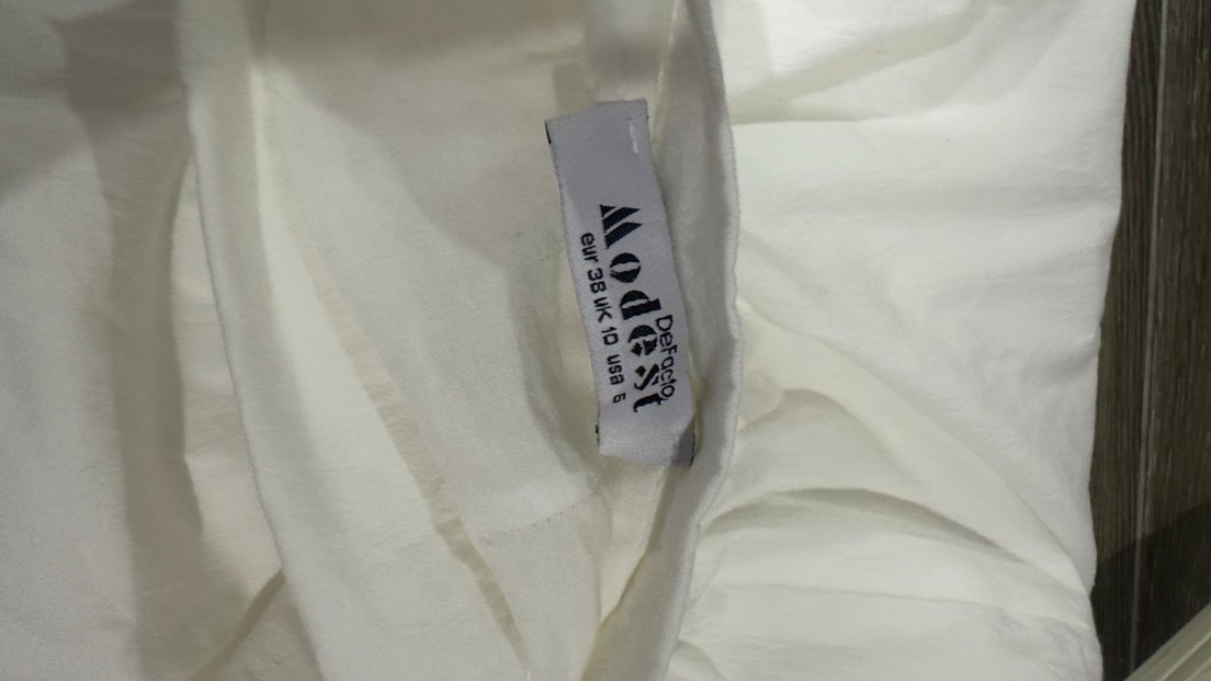 Pamuklu Beyaz Uzun Salaş Etek - Görsel 2