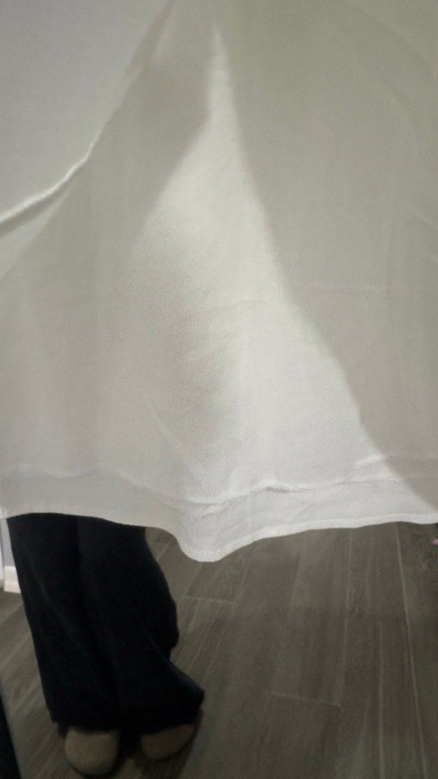 Pamuklu Beyaz Uzun Salaş Etek - Görsel 3