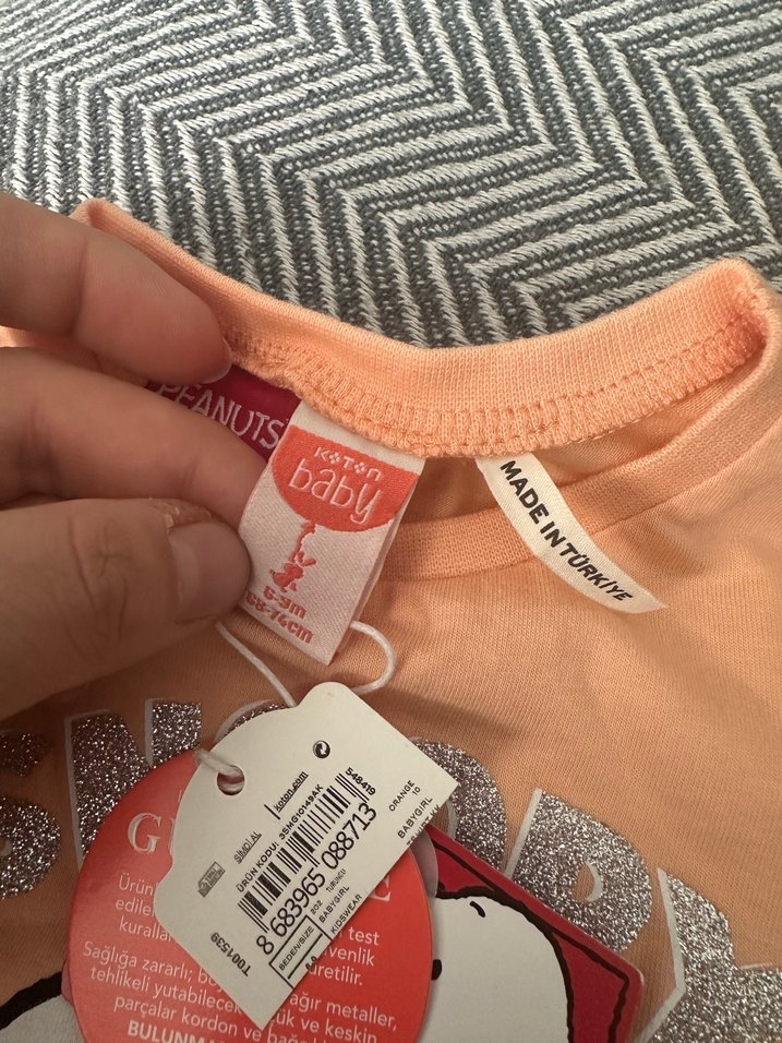 Koton 6/9 ay kız çocuk tişört - Görsel 3