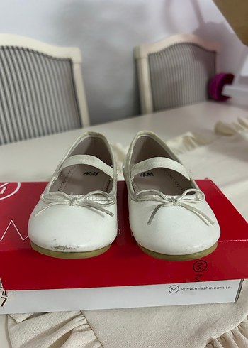 Krem H&M Kız Çocuk Fiyonklu Babet 24 no - Görsel 2