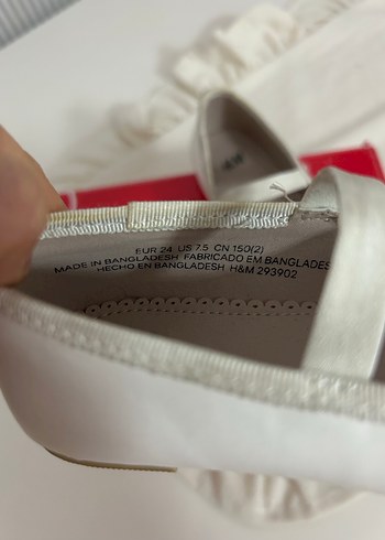 Krem H&M Kız Çocuk Fiyonklu Babet 24 no - Görsel 4