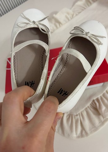 Krem H&M Kız Çocuk Fiyonklu Babet 24 no - Görsel 5