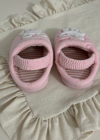 Nakışlı Pembe Kız Çocuk Ev Terliği - Görsel 2