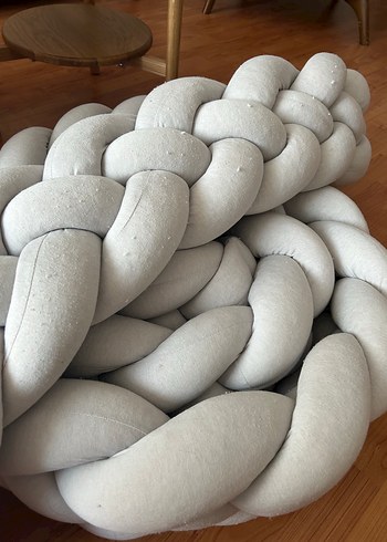 Diger Gri 4 lü örgü yatak kenar koruyucusu - Görsel 3