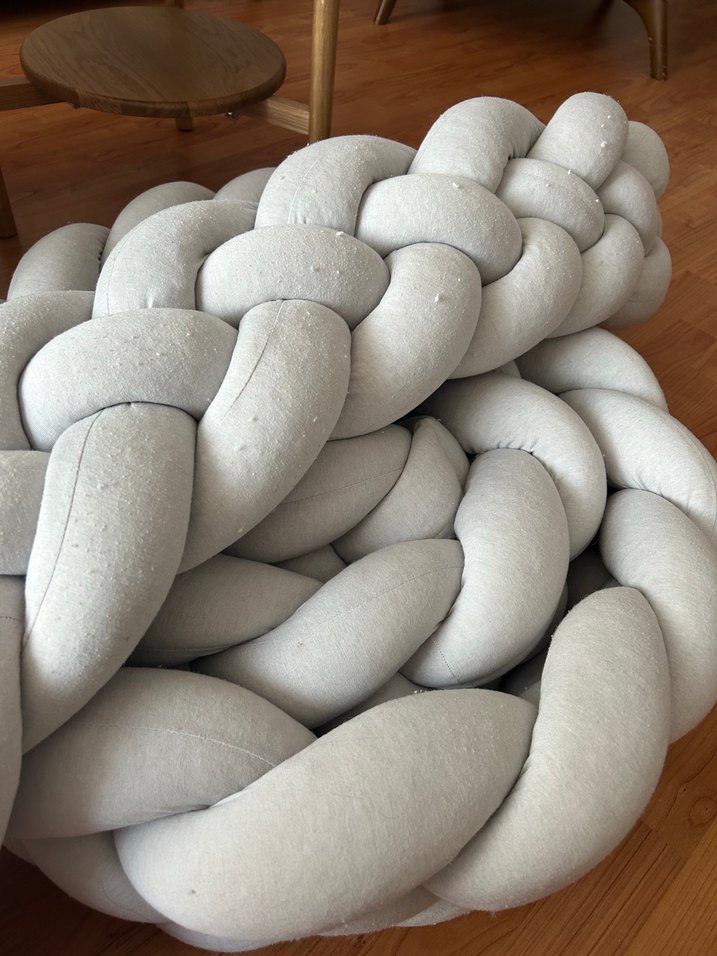 Diger Gri 4 lü örgü yatak kenar koruyucusu - Görsel 3