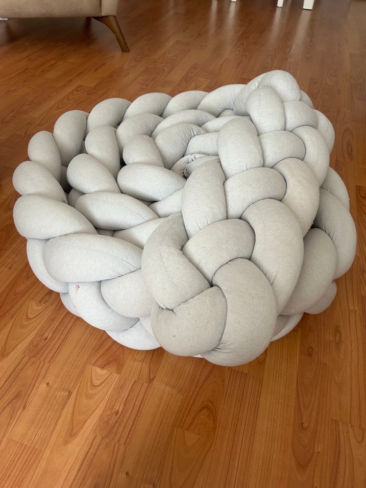 Diger Gri 4 lü örgü yatak kenar koruyucusu - Görsel 2