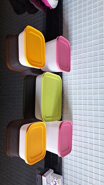 Beden çeşitli Renk Tupperware alaska buzluk kapları 5li set