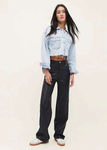 Stradivarius deri pantolon - Görsel 2