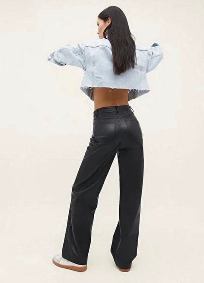 Stradivarius deri pantolon - Görsel 3