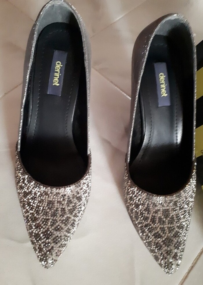  Abiye ince topuklu ayakkabi taşlı ve kalitelidir - Görsel 2