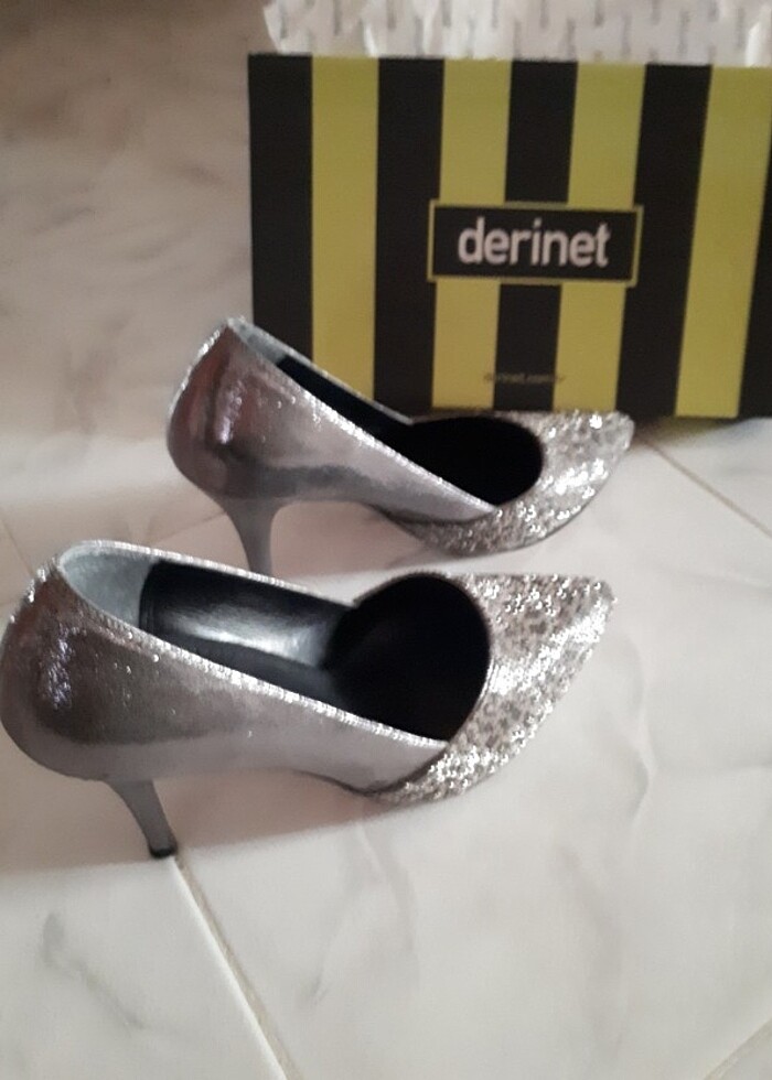  Abiye ince topuklu ayakkabi taşlı ve kalitelidir - Görsel 3