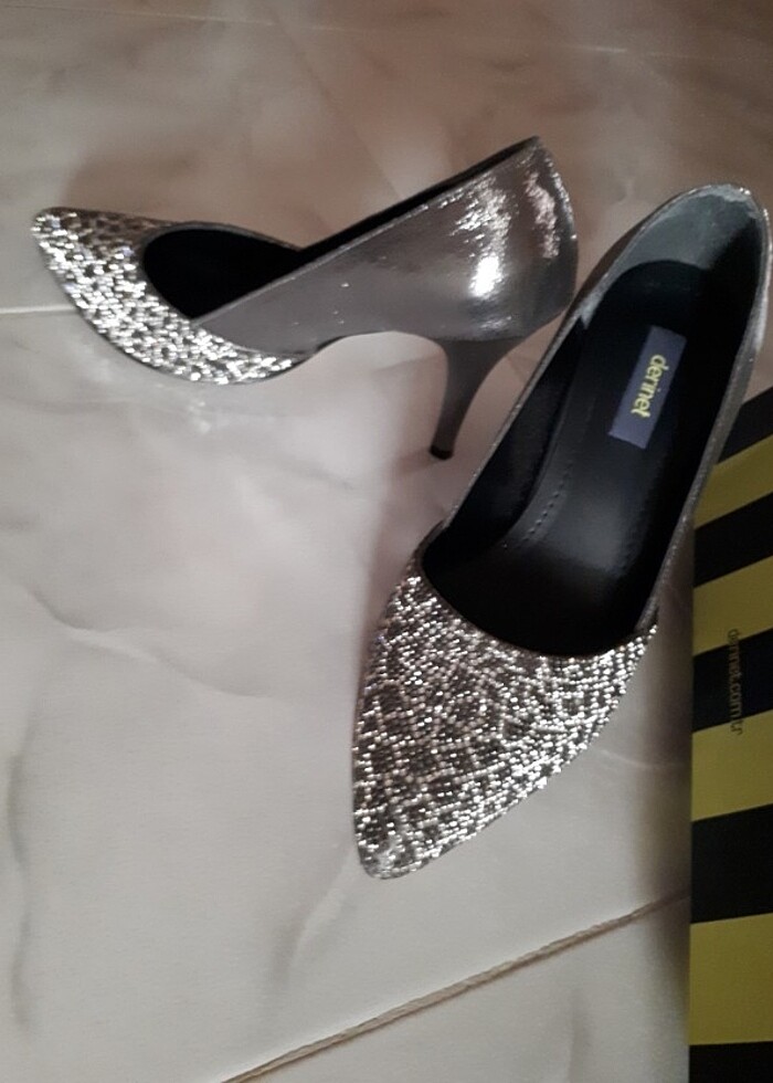  Abiye ince topuklu ayakkabi taşlı ve kalitelidir - Görsel 4