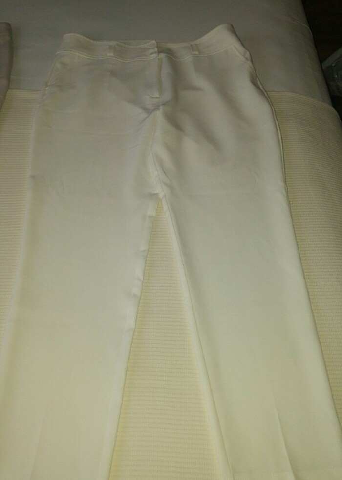 Beyaz kadin pantalon - Görsel 4