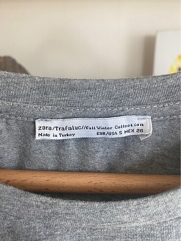Zara Deri Cepli Gri Tişört - Görsel 2