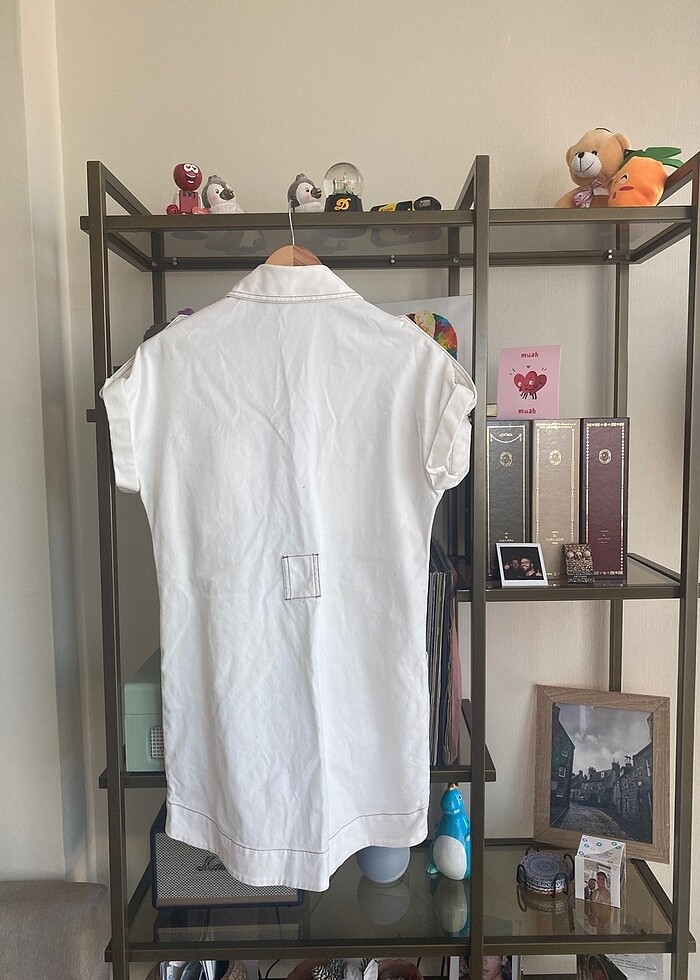 Network Beyaz Denim Elbise - Görsel 3