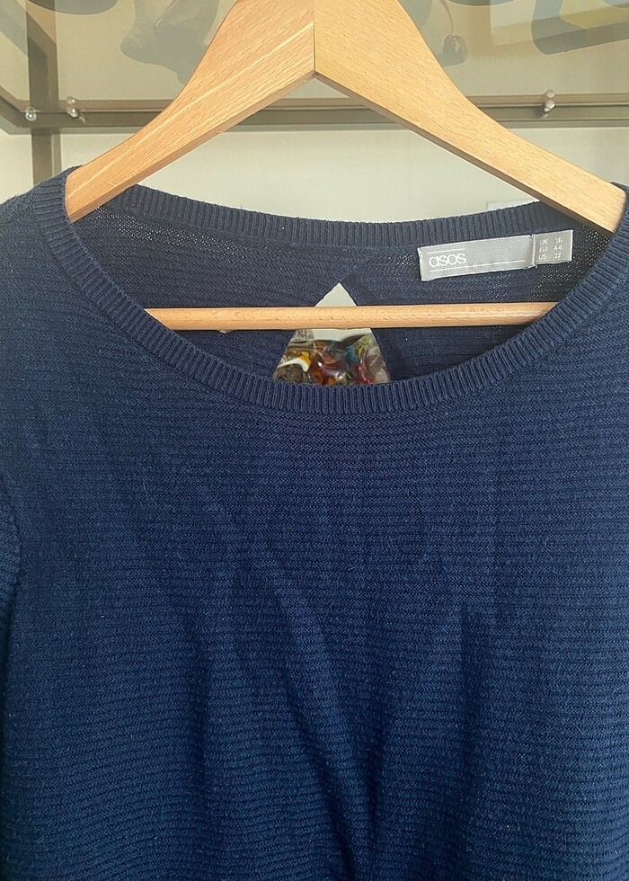 Asos Lacivert Triko Elbise - Görsel 3