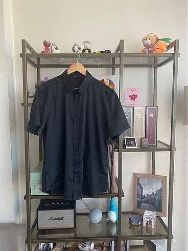 Asos Siyah Kısa Kollu Gömlek