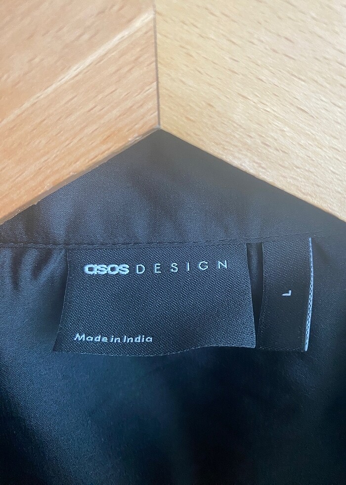 Asos Siyah Kısa Kollu Gömlek - Görsel 2