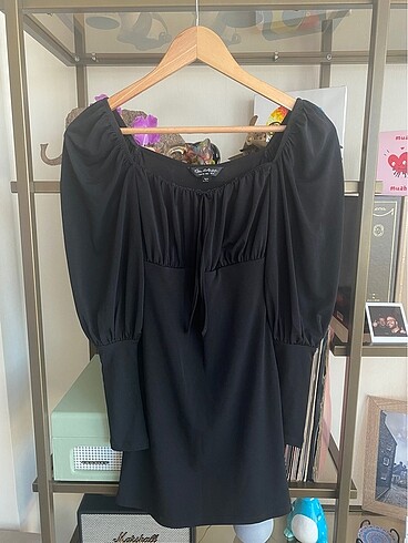 Miss Selfridge Siyah Uzun Kollu Elbise - Görsel 5